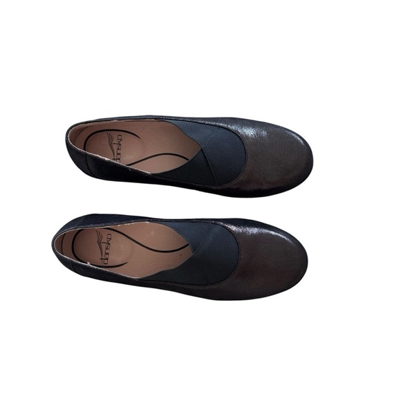 Dansko Women's Ann Slip On Elastic Shoes Loafers bronze Leather 41 / US 10.5-11 - Picture 3 of 6